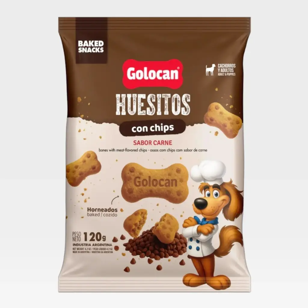HUESITOS GOLOCAN C/CHIPS DE CARNE 120G