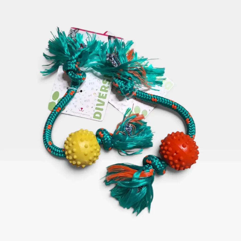 PELOTA C PUAS GRANDE DE GOMA SOGA ALPINA 12MM/70CM