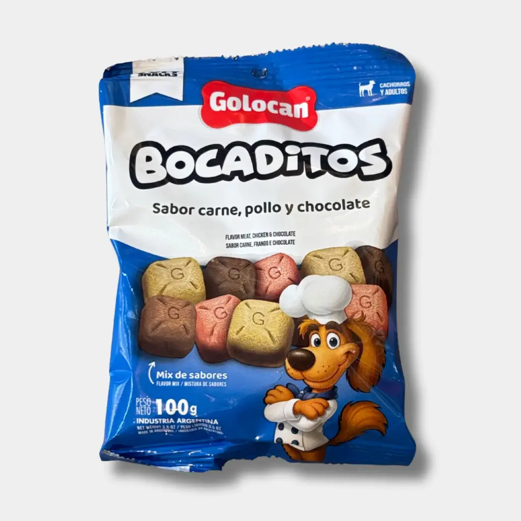 BOCADITOS GOLOCAN CARNE/POLLO/CHOCO X100G