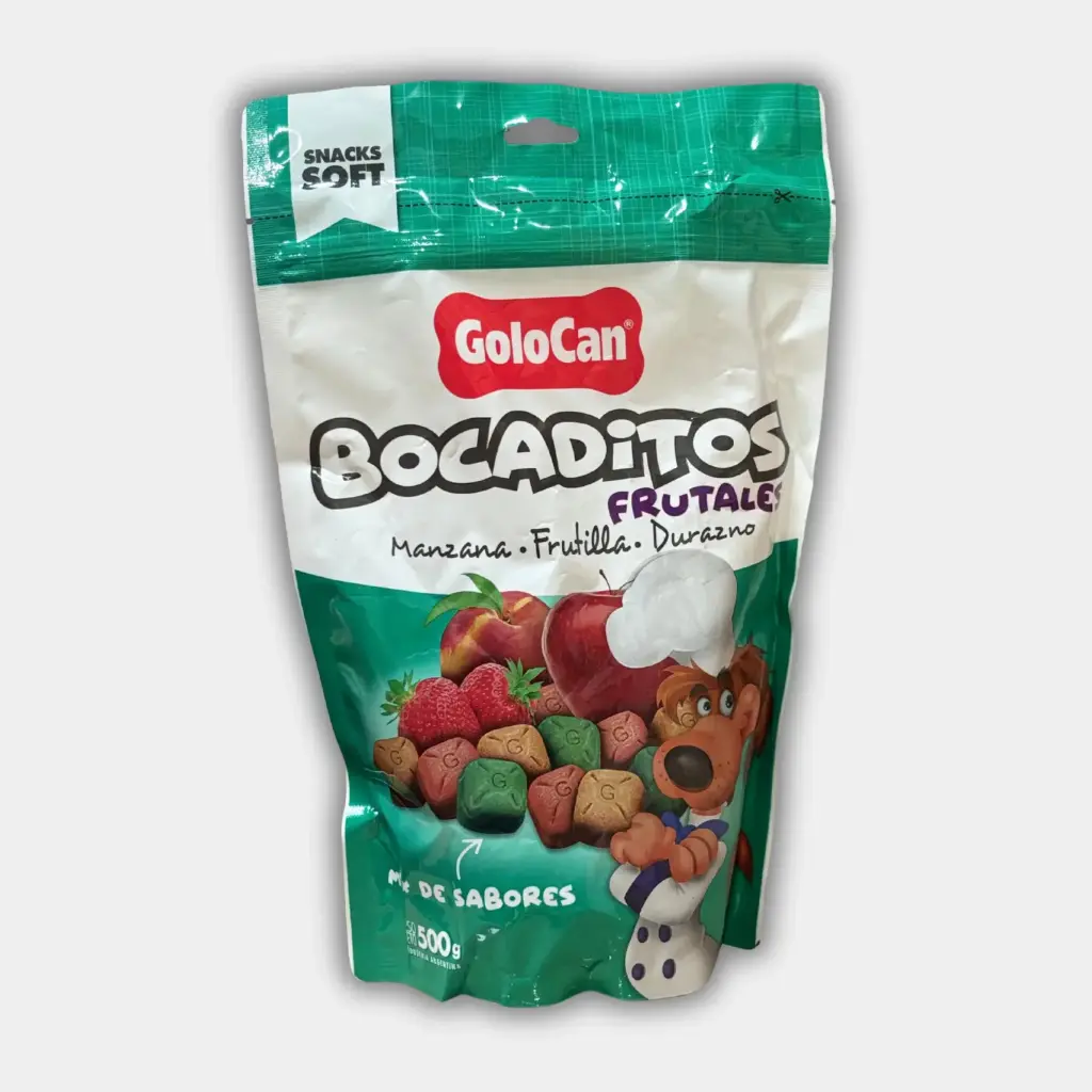 BOCADITOS GOLOCAN MANZANA/FRUTILLA/DURAZNO X500G