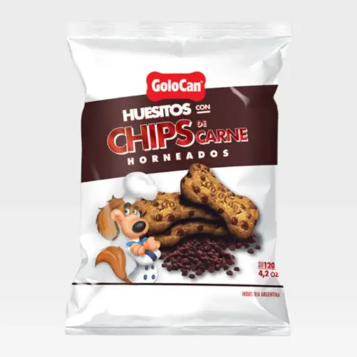[630-D] HUESITOS GOLOCAN C/CHIPS DE CARNE 500G