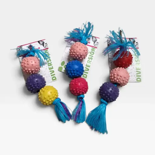 [S1503] PELOTA C/PUAS DE GOMA X3